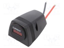 Ammeter; Sup.volt: 7÷33VDC; black; red; I DC: 0÷20A