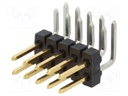 Pin header; pin strips; C-Grid III; male; PIN: 10; angled 90°; THT