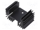 Heat Sink, Square, PCB, Black Anodized, 4.8 °C/W, TO-218, TO-220, TO-247, 42 mm, 25.4 mm, 25 mm