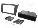 Radio mounting frame; Mercedes; 2 DIN; black