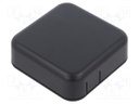 Enclosure: multipurpose; X: 60mm; Y: 60mm; Z: 20mm; ABS; black