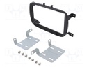 Radio mounting frame; Fiat; 2 DIN; black gloss