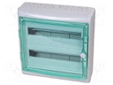 Enclosure: for modular components; IP65; light grey; IK09
