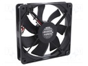 Fan: DC; axial; 24VDC; 120x120x25mm; 114m3/h; 30dBA; ball bearing
