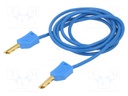 Test lead; 60VDC; 30VAC; 19A; banana plug 4mm,both sides; Len: 1m
