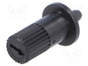 Knob; thumbwheel; black; 13mm; Application: CA9M