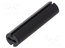 Spacer sleeve; LED; Øout: 4.8mm; ØLED: 3mm; L: 20mm; black; UL94V-0