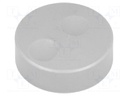 Knob; without pointer; plastic; Shaft d: 6mm; Ø39.6x13.5mm; grey