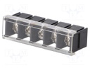 PCB terminal block; straight; 10mm; ways: 5; on PCBs; 4mm2; tinned