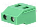 PCB terminal block; angled 90°; 7.5mm; ways: 2; on PCBs; 2.5mm2