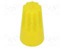 Close end; Twist Splice; 22AWG÷10AWG; screwed; yellow; max.105°C