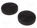 Tape: hook and loop; W: 25mm; L: 5m; Thk: 3mm; rubber; black; -10÷60°C