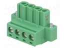 Pluggable terminal block; 5mm; ways: 4; straight; plug; female