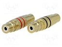 Adapter; RCA socket,both sides; set includes 2 adapters