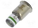 LED lamp; green; SX6s; 5÷6VDC; No.of diodes: 1; -30÷75°C; 5mm