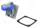 Connector: AC supply 3-phase; socket; female; angled; -25÷40°C