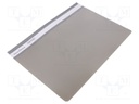 Document wallet; A4; grey; Mat: PVC