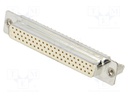 D-Sub HD; PIN: 62; socket; female; on PCBs,PCB snap; straight; THT
