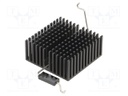 Heatsink: extruded; grilled; BGA,FPGA; black; L: 40mm; W: 40mm