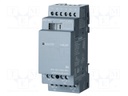 Module: extension; IN: 4; OUT: 4; OUT 1: relay; OUT 1: 5A; LOGO!8