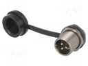 Socket; male; ST12; PIN: 3; IP67; 13A; soldering; 250V; 2mm2; -25÷85°C