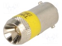 LED lamp; Colour: yellow; Cap: BA9S; 230VAC