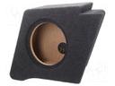 Car loudspeaker enclosure; MDF; black melange; textil; 15l; 250mm