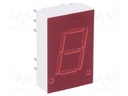 Display: LED; 7-segment; 10.9mm; 0.43"; No.char: 1; red; 0.34÷0.8mcd