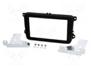 Radio mounting frame; VW; 2 DIN; graphite