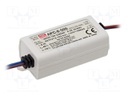 Power supply: switched-mode; LED; 8W; 8÷16VDC; 500mA; 90÷264VAC