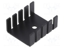 Heatsink: extruded; U; TO202,TO218,TO220; black; L: 30mm; W: 25.4mm