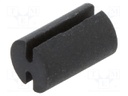 Spacer sleeve; LED; Øout: 3.7mm; ØLED: 3mm; black; UL94V-0; Mat: PVC