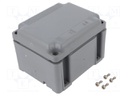 Enclosure: multipurpose; X: 115mm; Y: 145mm; Z: 94.5mm; dark grey