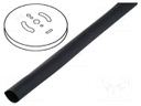 Heat shrink sleeve; glueless; 2: 1; 1.2mm; black; polyolefine