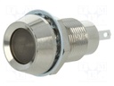 Indicator: LED; recessed; 12VDC; Cutout: Ø12.7mm; IP67; brass