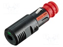 Cigarette lighter plug; screw terminal; 16A; Sup.volt: 12÷24VDC