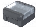 Enclosure: multipurpose; X: 80mm; Y: 89mm; Z: 47mm; BOCUBE; grey