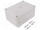 Enclosure: multipurpose; X: 130mm; Y: 180mm; Z: 90mm; TK PS; grey