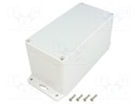 Enclosure: multipurpose; X: 80mm; Y: 160mm; Z: 85mm; polycarbonate