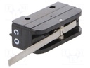 Microswitch SNAP ACTION; precise operation,with lever; SPDT