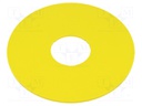 Warning plate; 22mm; 3SU1.5; -25÷70°C; Ømount.hole: 22mm; Ø: 75mm