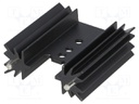 Heatsink: extruded; TO220; black; L: 38.1mm; 10.8K/W; aluminium