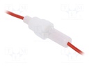 Fuse holder; cylindrical fuses; 5x20mm; Mounting: on cable; 23AWG