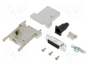 D-Sub; PIN: 15; female; shielded,with strain relief; straight
