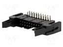 Socket; IDC; male; PIN: 20; angled 90°; THT; gold-plated; 2.54mm