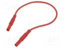 Test lead; 32A; banana plug 4mm,both sides; insulated; Len: 0.25m