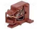 Splice terminal: rail; 1.5mm2; ways: 1; terminals: 1; brown; wemid