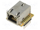 Module: Ethernet; Comp: W5500; 3.3VDC; SPI; RJ45,pin header; 2.54mm