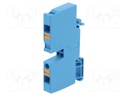 Splice terminal: rail; 6mm2; ways: 1; terminals: 2; blue; Width: 9mm