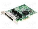 PCI Express communication card; PCI-E x4 Gen.2; RJ45 x4